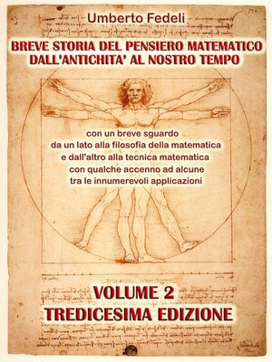 cover image of Breve storia del pensiero matematico dall'antichita' al nostro tempo, Volume 2